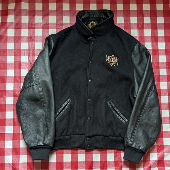 Dehen Other - Vintage Dehen Pete's Wicked Ale Black Leather And Wool Jacket XL